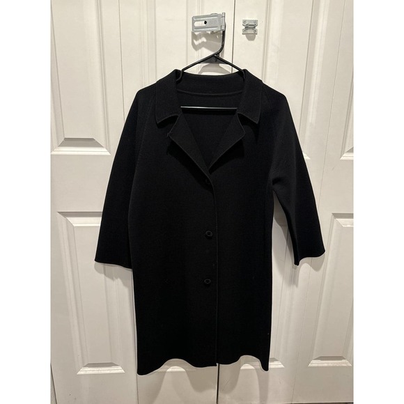 Knitted Black Overcoat - Picture 1 of 2